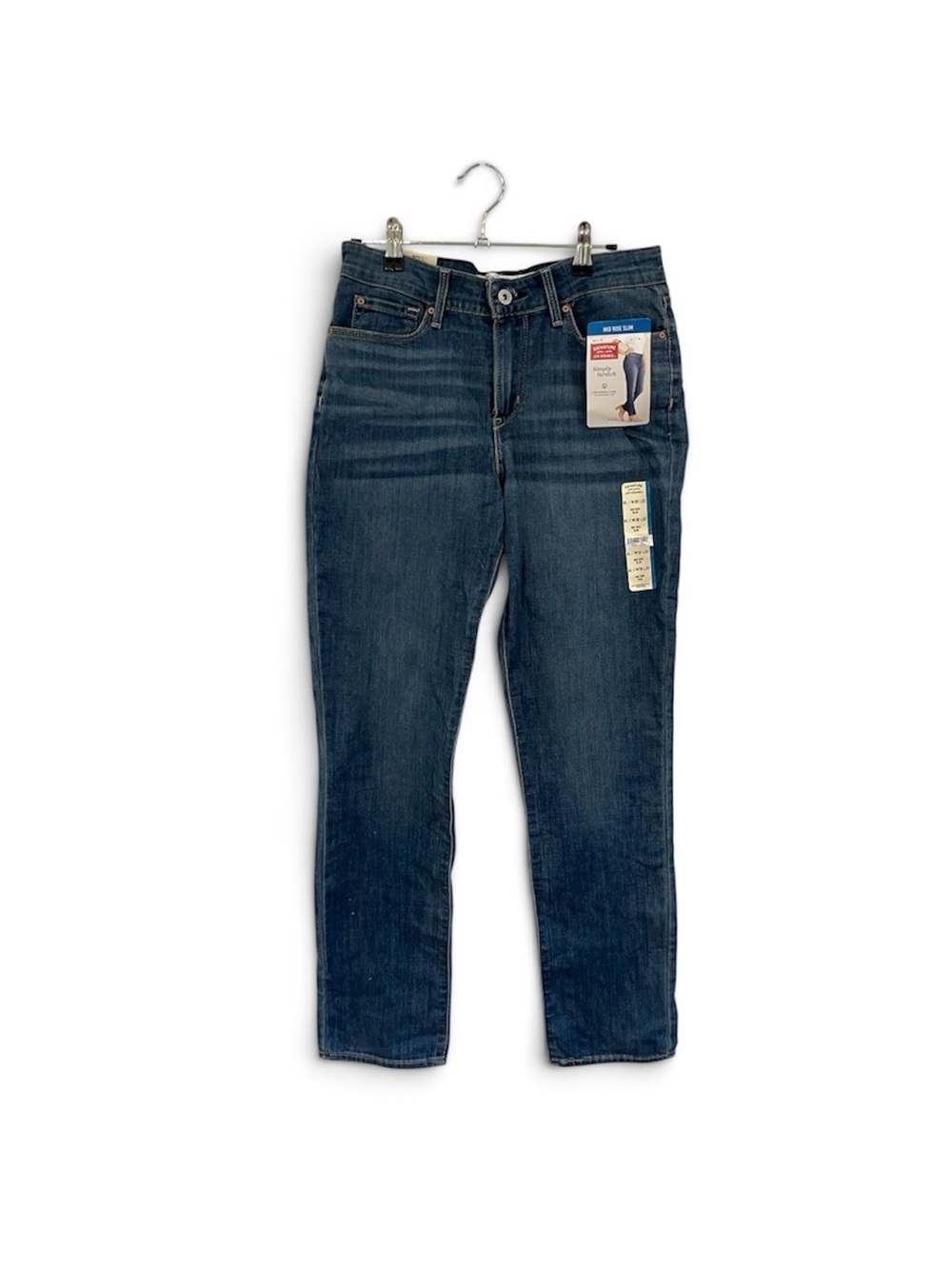 Signature by Levi Strauss Women's Dark Blue Straight Leg Jeans